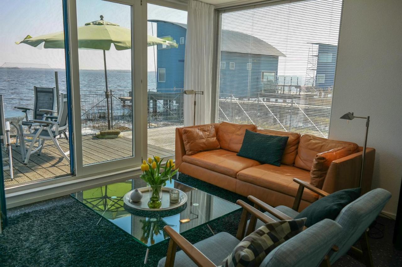 6 Pers. Waterfront Home Seeblick, Equipped Stilt House On The Water Anjum Exterior photo